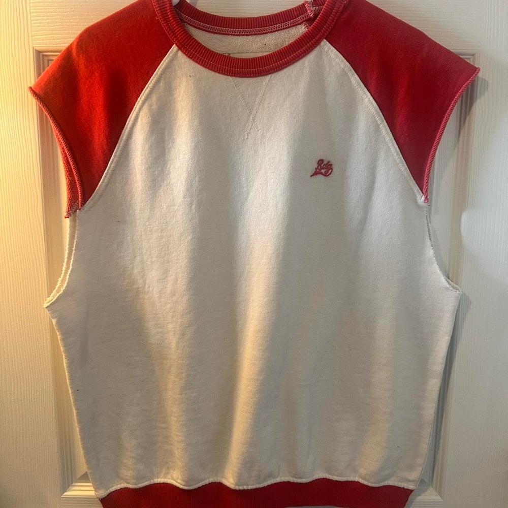 Urban Outfitters BDG Red Cutoff Raglan Tank